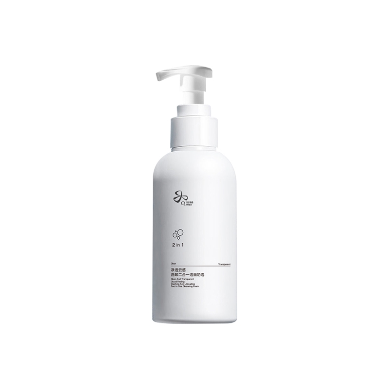 Clear and transparent cloud like washing and unloading 2-in-1 cleansing milk foam